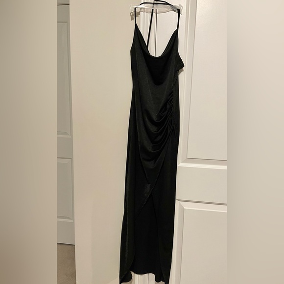 Black stretchy bodycon dress size S - Picture 2 of 4